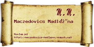 Maczedovics Madléna névjegykártya
